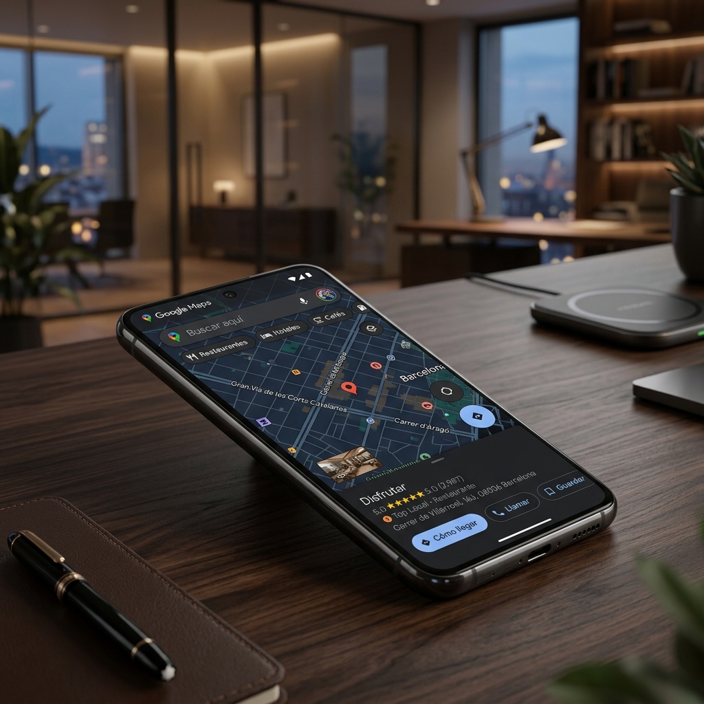 Google Maps Local Pack Optimization on Smartphone (Spanish UI)